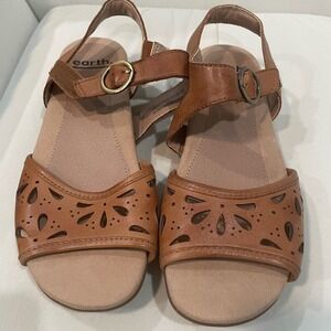 Earth Origins Women's Alder Arvi‎ Quarter Strap Sandal Brown 6M